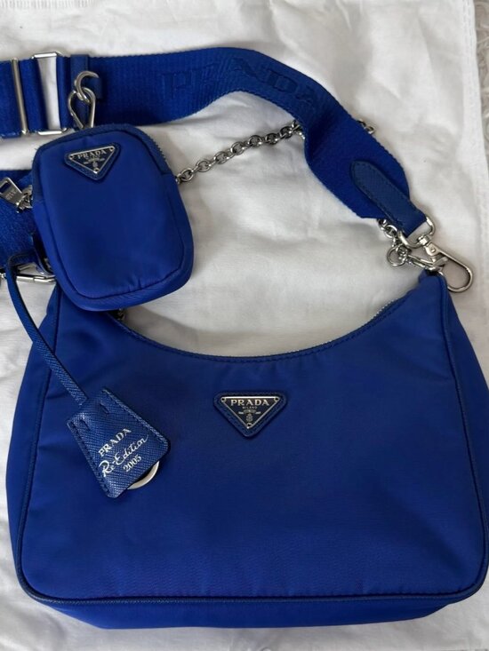 Prada Handbags - PRADA Re-Edition 2005 Shoulder Bag in Blue